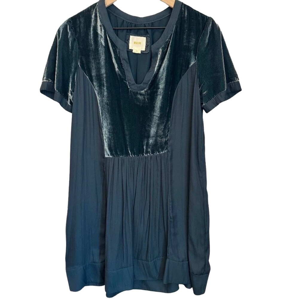 Anthropologie Maeve Mini Dress - Emerald Green, Size Medium Petite